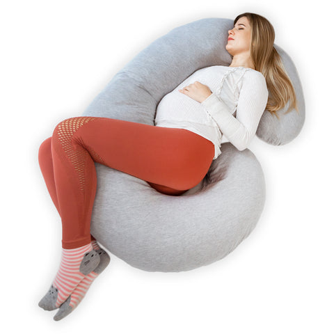 C Shape Pregnancy Pillow - Grey